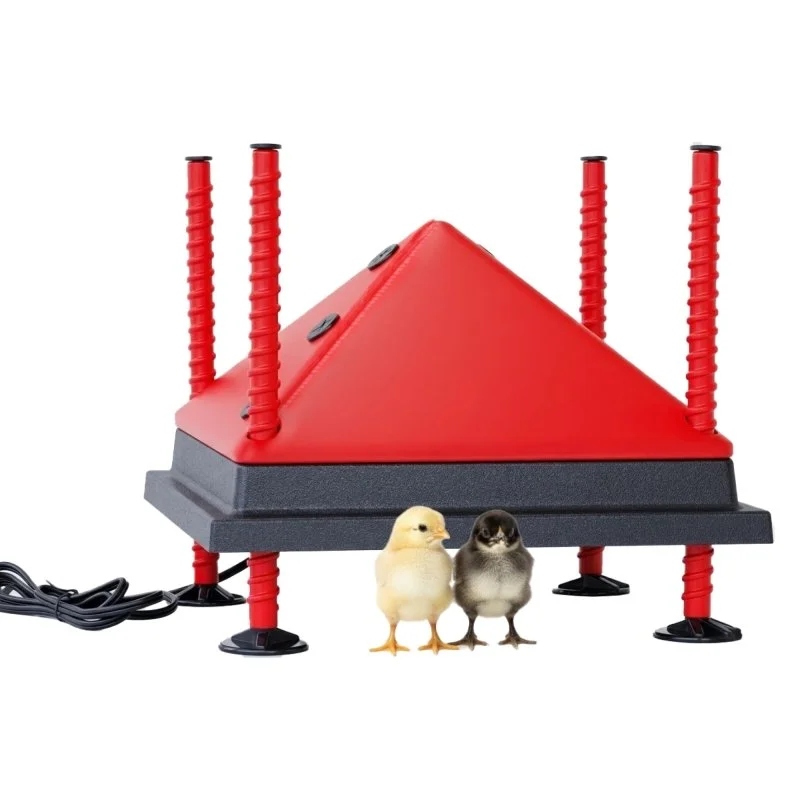 RentACoop 12x12 Adjustable Heating Plate with Bonus Foldable Anti-Roost Cone for up to 20 Chicks