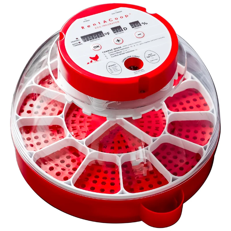 RentACoop 16-Egg Smart Incubator App Controlled, Auto-Turn, Built in Candeling Light Perfect for Chickens, Ducks, and Quail!