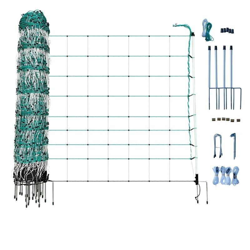 RentACoop Electric Anti-Predator Goat Fence - Suitable for Goats and Larger Animals - Energizer Not Included - 168" L x 42" H