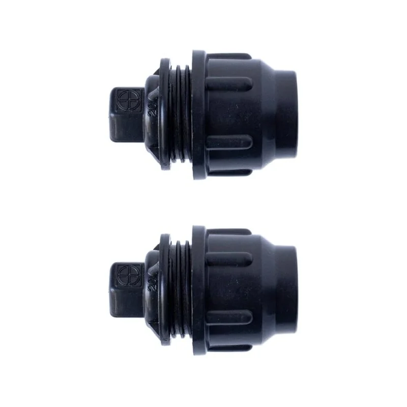 RentACoop Secure Non-Adhesive PVC (S.N.A.P) Watering System End Cap Pack of 2 for Chickens, Quail, and Poultry