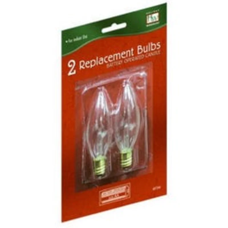 Replacement Bulbs, For Battery-Operated Christmas Candle, 2-Pk.
