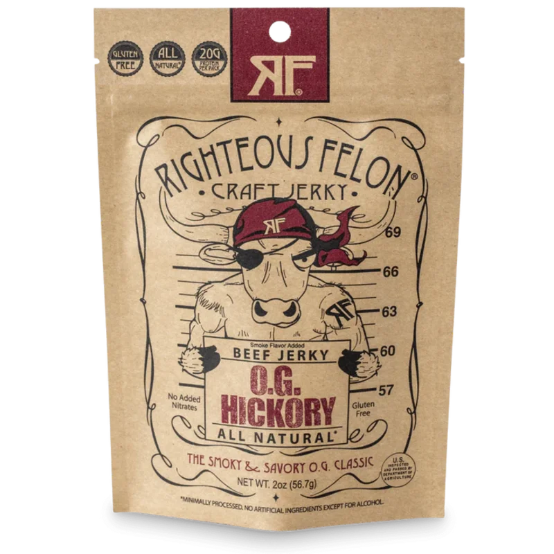 Righteous Felon O.G. Hickory Beef Jerky