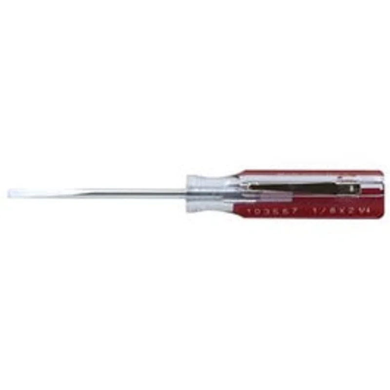 Round Slotted Cabinet Screwdriver, 1/8 x 2.25 In.