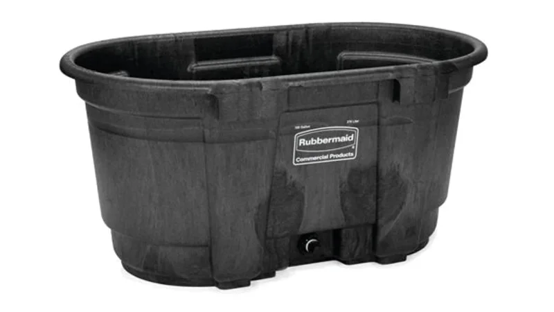 Rubbermaid Commercial Products 100 Gallon Stock Tank Black