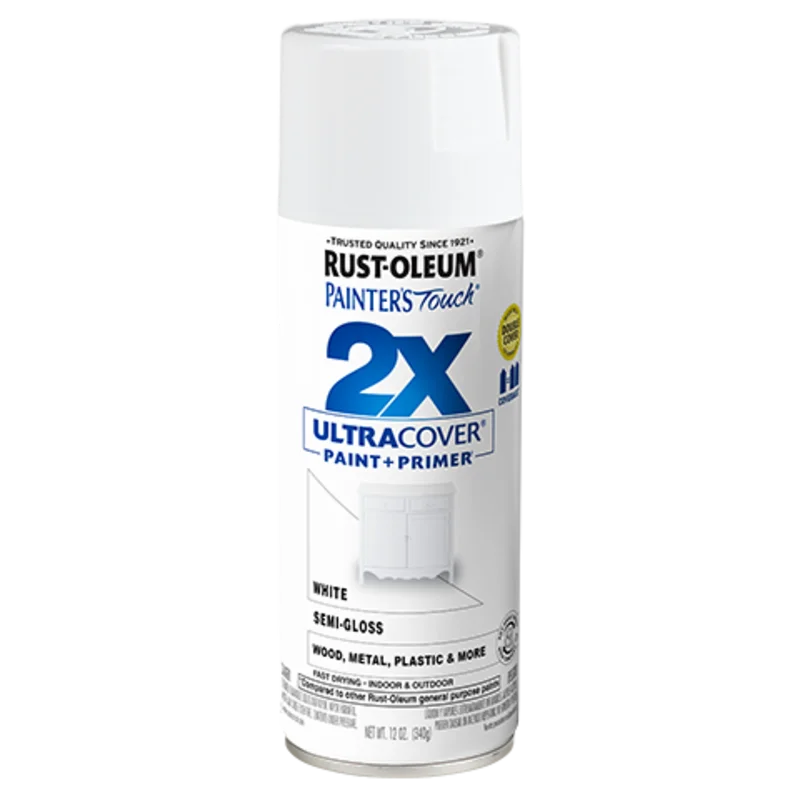 Rust-Oleum 12oz 2X Painter's Touch Ultra Cover Semi Gloss Spray Paint Semi-Gloss Black