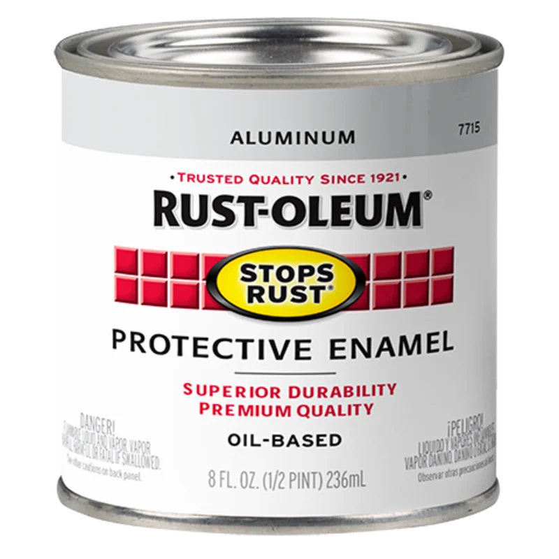 Rust-Oleum Protective Enamel Brush-On Paint Gloss Aluminum Gloss Aluminum