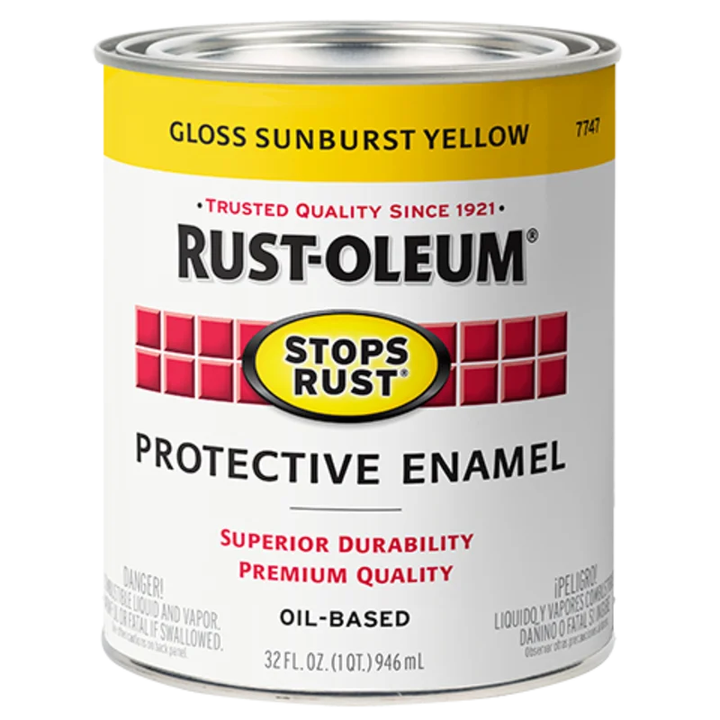 Rust-Oleum Protective Enamel Brush-On Paint Gloss Sunburst Yellow Gloss Sunburst Yellow