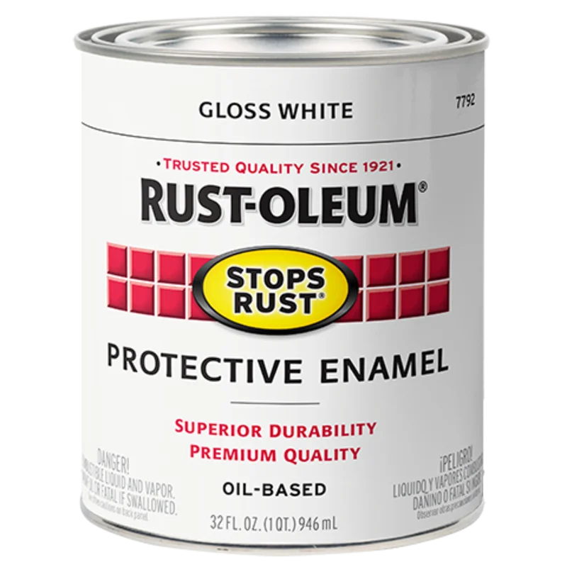 Rust-Oleum Protective Enamel Brush-On Paint Gloss White Gloss White