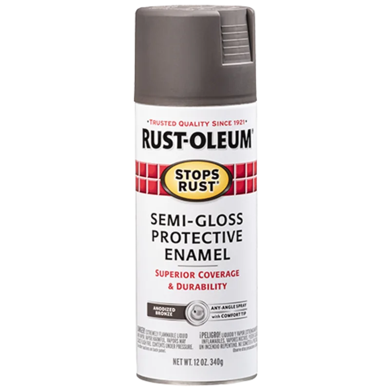 Rust-Oleum Protective Enamel Spray Paint Semi-Gloss Anodized Bronze Semi-Gloss Anodized Bronze