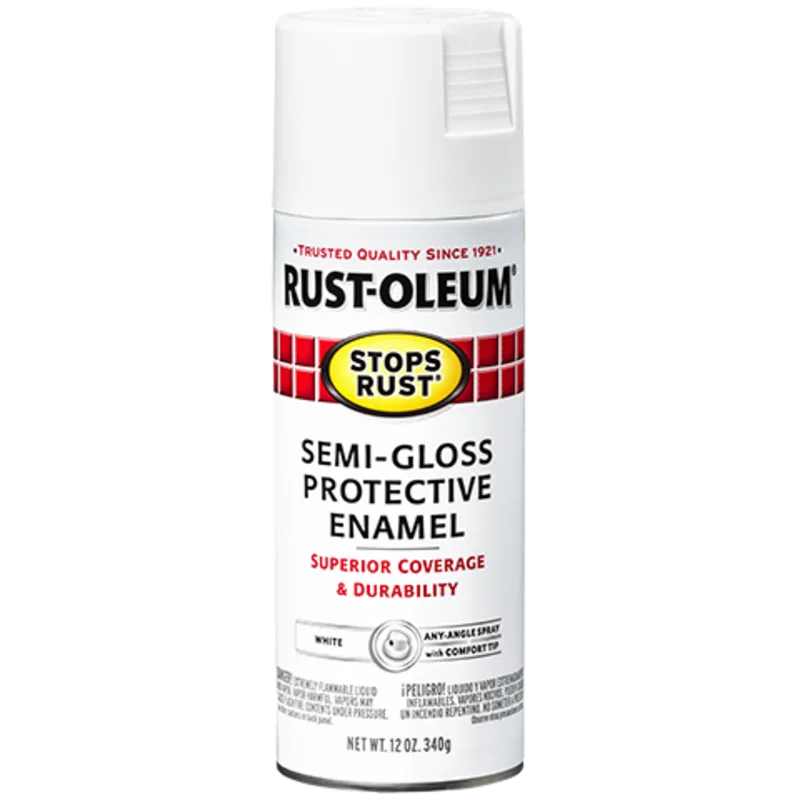 Rust-Oleum Protective Enamel Spray Paint Semi-Gloss White Semi-Gloss White