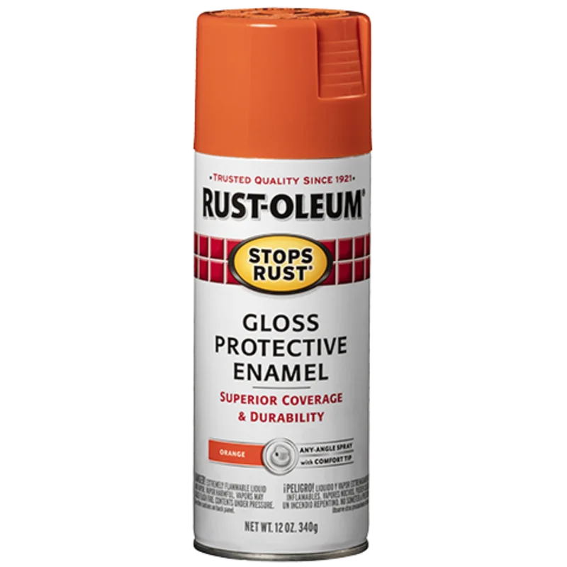 Rust-Oleum Stops Rust Protective Enamel Spray Paint Gloss Orange