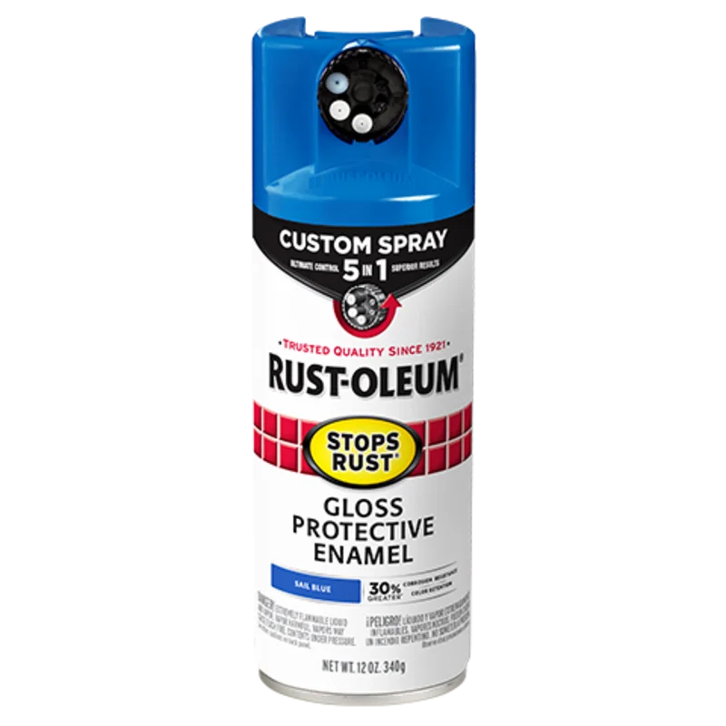 Rust-Oleum Stops Rust Protective Enamel with Custom Spray 5-in-1 Flat Black