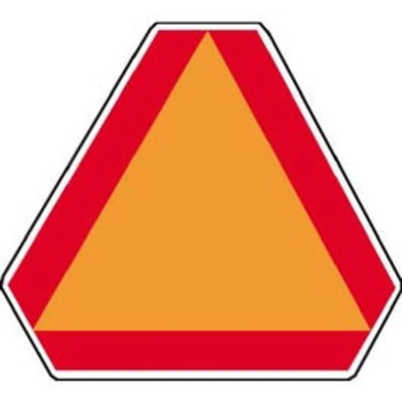 Safety Emblem, "Slow Moving Vehicle", High-Visibility Vinyl, 15 x 13-In.