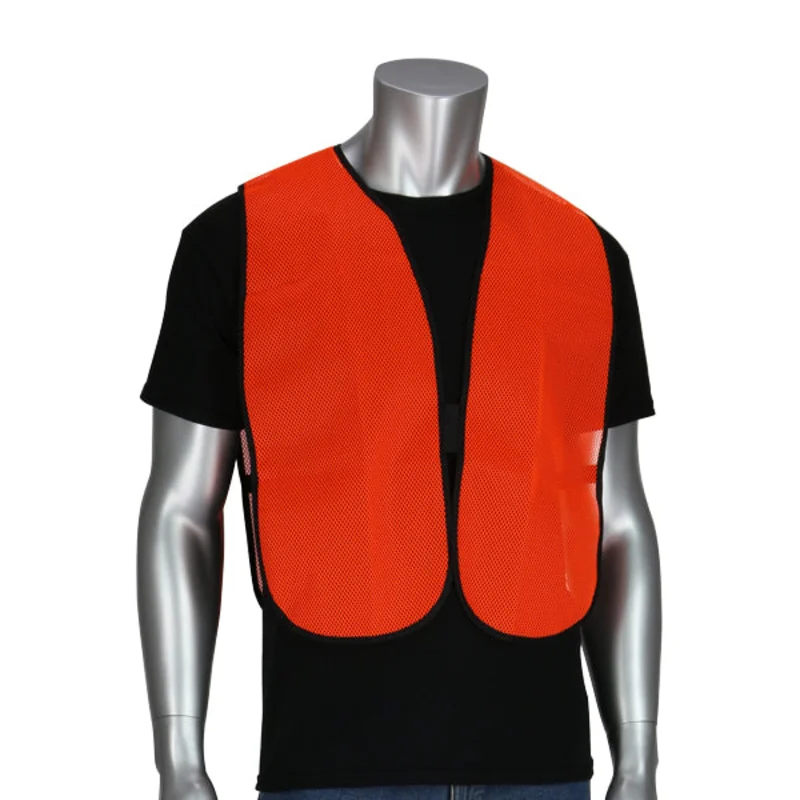 Safety Works Hi-Visibility Mesh Safety Vest Orange
