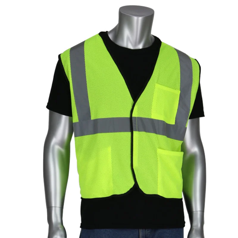 Safety Works Type R Class 2 Mesh Vest Lime Yellow