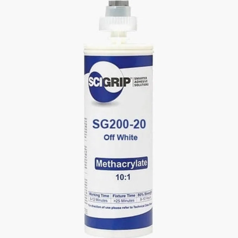 SciGrip SG200 High Strength Toughened 10, 20 & 40 min Off-White White 490ml 10:1 MMA Methacrylate Adhesive