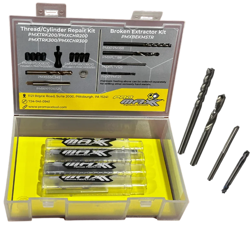Screw Extractor Removal Broken EZ Out  - Easily Remove with ProMAXX Carbide Tooling Kit