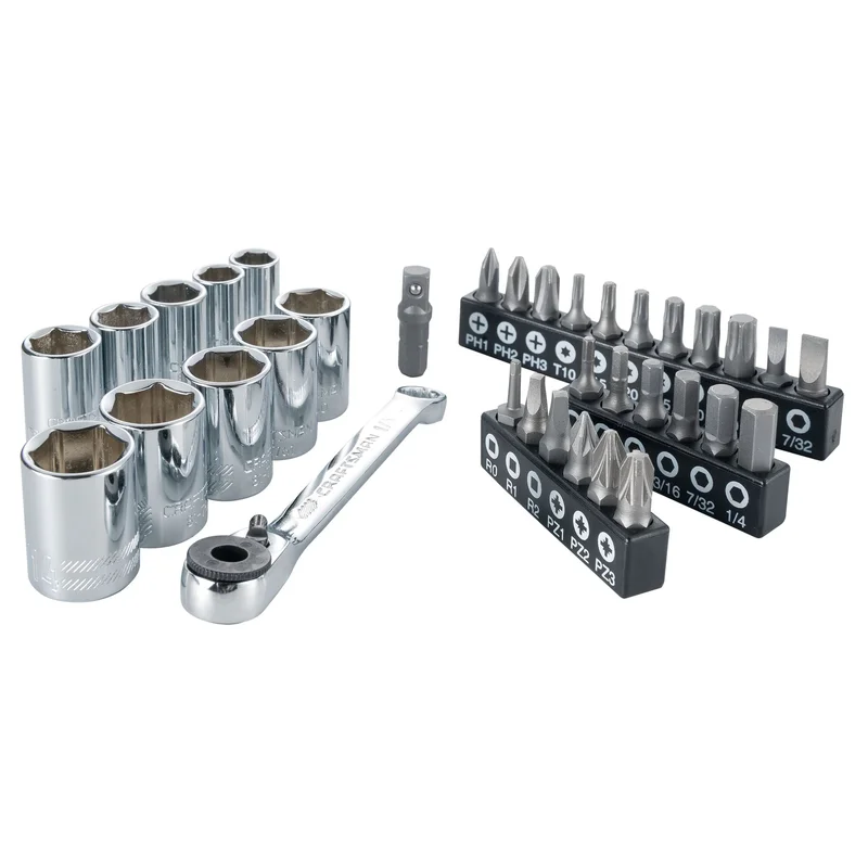 Set 35 PC. Sae/Metric Bit Driver 1/4" Craftsman