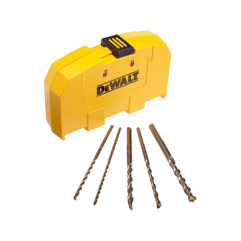 Set 5 PC Concrete Drill Bit W/Tough Case Dewalt