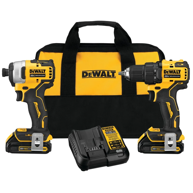 Set Drill/Driver 1/2 / Impact Driver 1/4 Atomic XR W/2 Bat. Dewalt