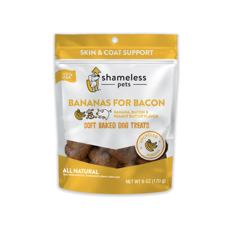 Shameless Pets Bananas for Bacon Soft Baked Dog Treats