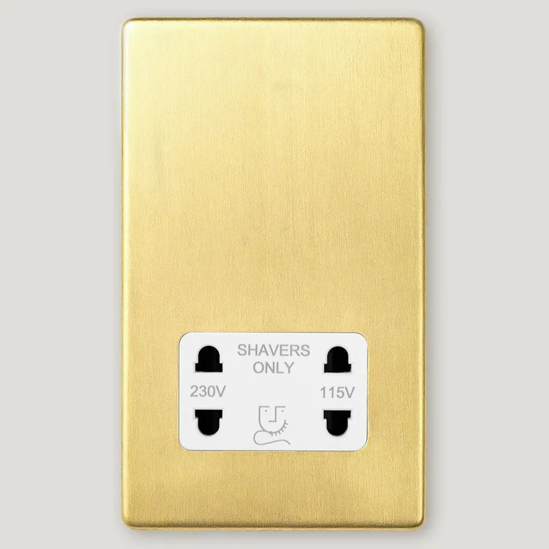 Shaver Socket - Brass