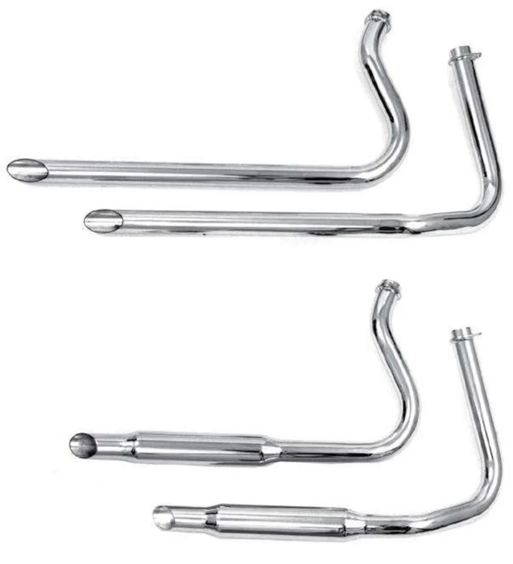 Shovelhead Staggered Dual Exhaust Systems For 1966 - 1969 Swingarm Frames