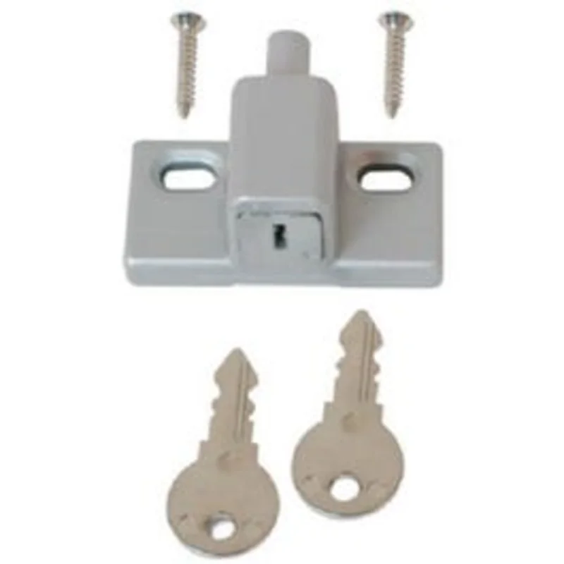 Sliding Glass Patio Door Keyed Lock, Aluminum Finish
