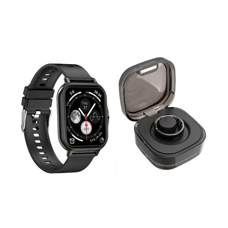 Smart Watch & Wellness Ring Bundle  Bluetooth Calling, Fitness Tracking & 24/7 Health Monitoring