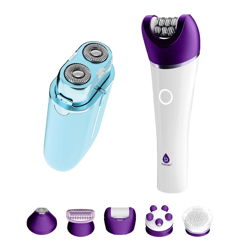 Smooth & Painless Hair Removal Kit Pursonic Shaver & 6-in-1 Epilator