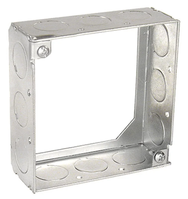 Southwire 4" Square Extension Ring, 1-1/2" Deep - Welded, W/Conduit KO's