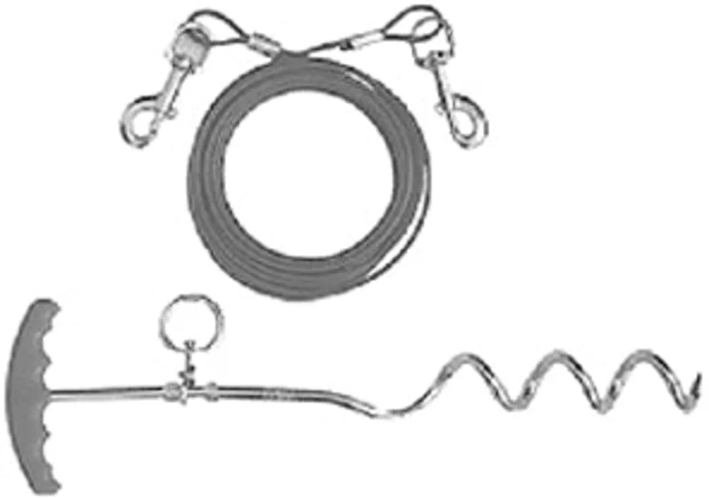 SPIRAL STAKE CABLE COMBO 20FT