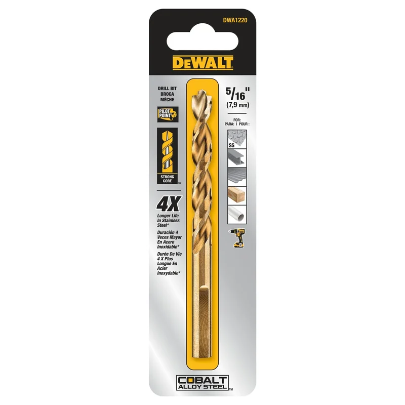 Split Point Cobalt Drill Bit 5/16"Dewalt