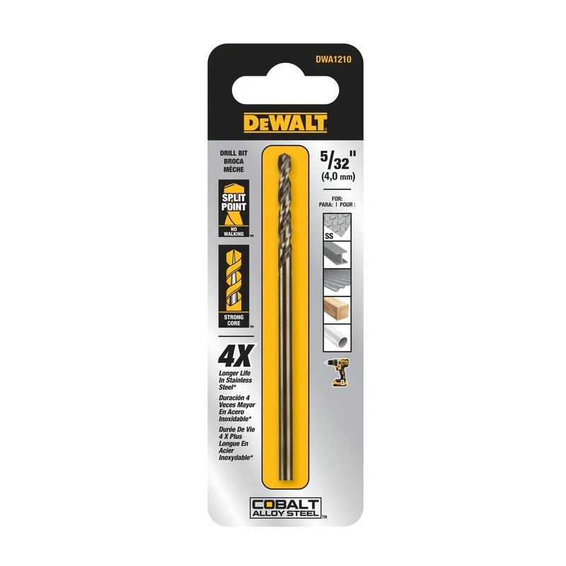 Split Point Cobalt Drill Bit 5/32"Dewalt