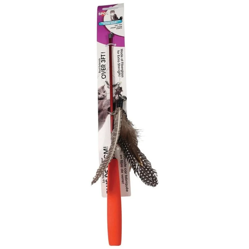 SPOT TELESCOPING KITTY TEASER WAND ASSORTED