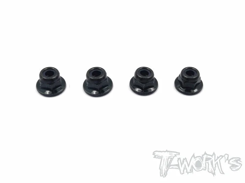 SS-3FLN Steel Flat M3 Lock Nuts 4pcs. )