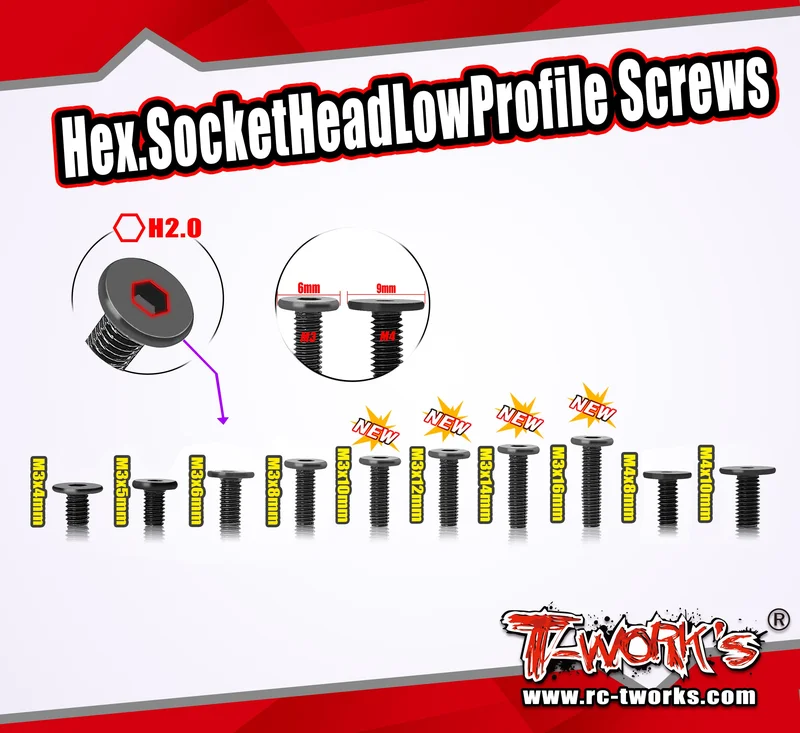 SS-LP M3 Hex. Socket Head Low Profile Screws