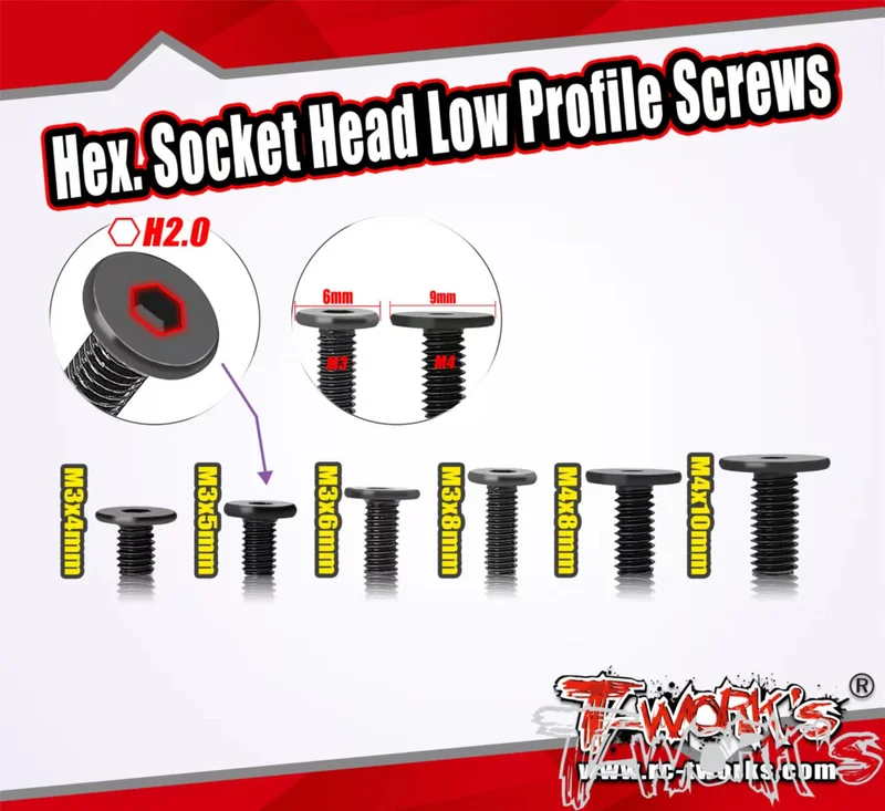 SS-LP M4 Hex. Socket Head Low Profile Screws