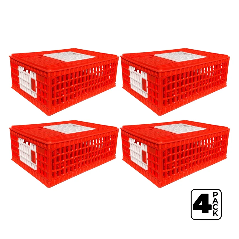Stackable Poultry Carrier Crate (Pack of 4)