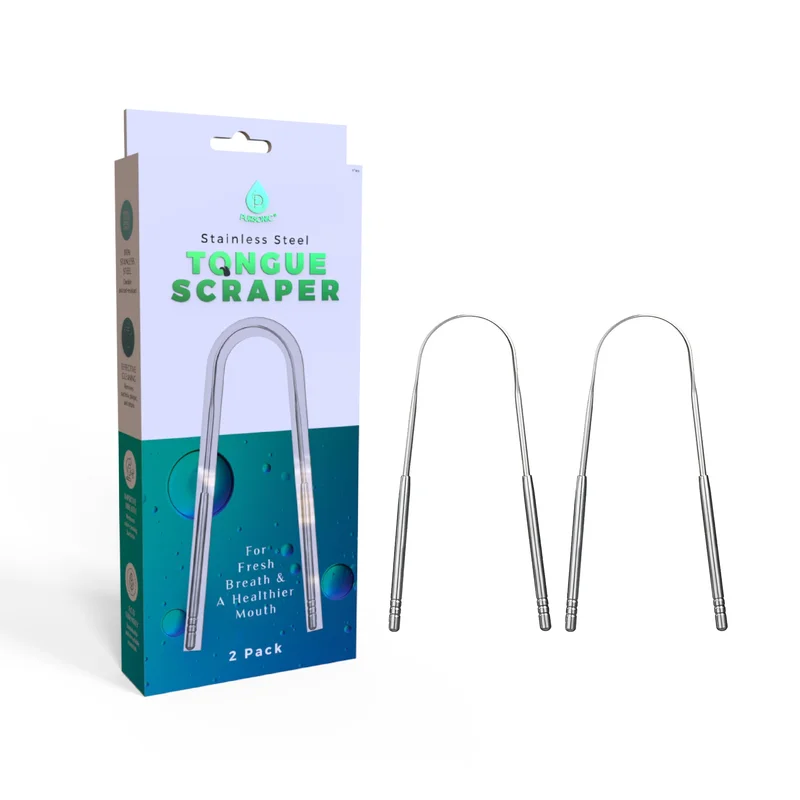 Stainless Steel Tongue Scraper  For Fresh Breath & a Healthier Mouth