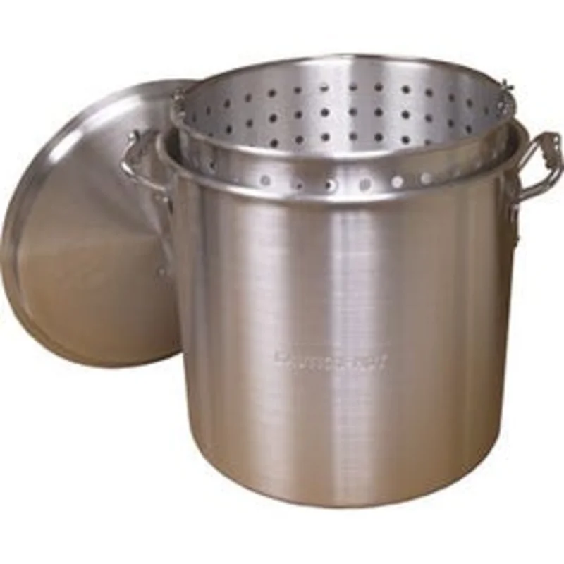 Steamer Pot with Basket, Aluminum, 80-Qt.