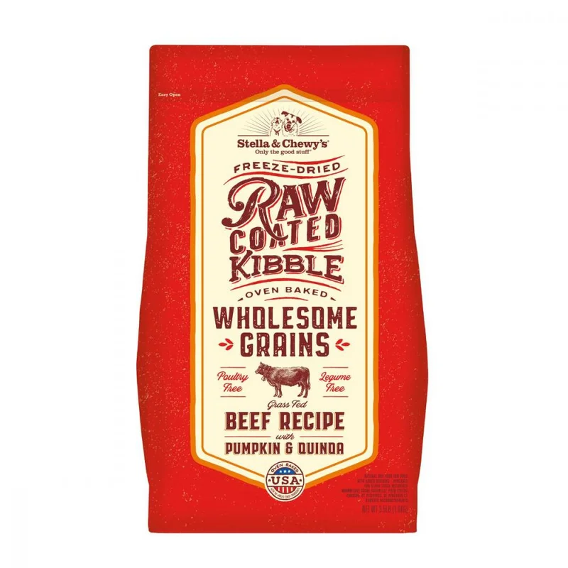 Stella & Chewy's Raw Coated Wholesome Grains Grass Fed Beef Recipe Dry Dog Food