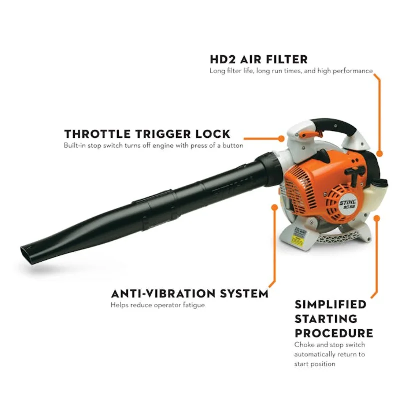 STIHL BG86CE Handheld Blower | 27.2cc Engine | Up to 15Newtons Blowing Force