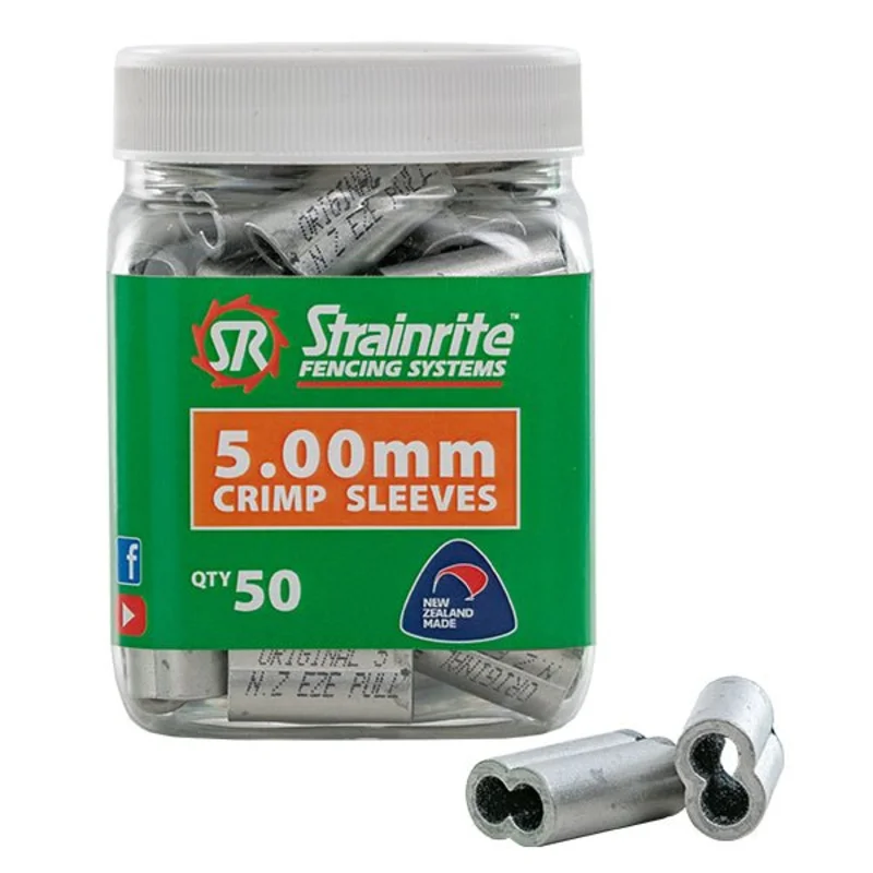 Strainrite Crimp Sleeves 7 Gauge, Bottle of 50