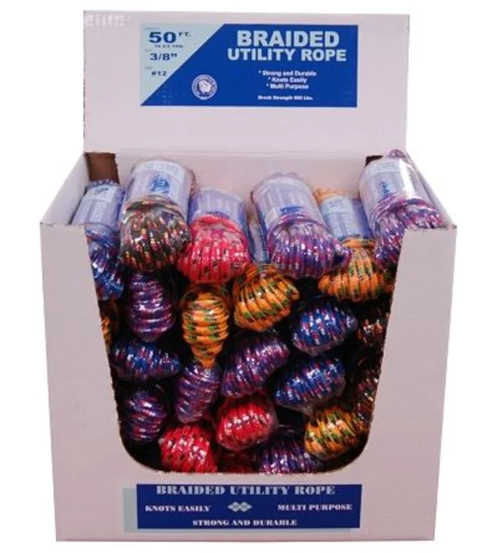 T.w Evans Cordage 30 Piece 3/8" X 50' Braided Utility Rope Display