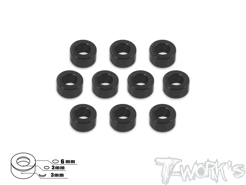 TA-010 Aluminum 3mm Bore Washer 3.0mm 10pcs. Tamiya Blue TA-010TB