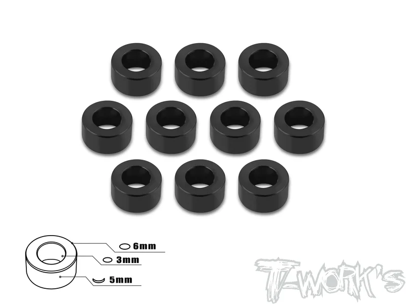 TA-011 Aluminum 3mm Bore Washer 5.0mm 10pcs. Tamiya Blue TA-011TB