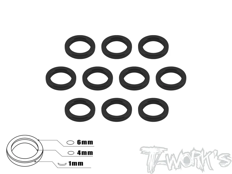 TA-015 Aluminum 4mm Bore Washer 1.0mm 10pcs. Tamiya Blue TA-015TB
