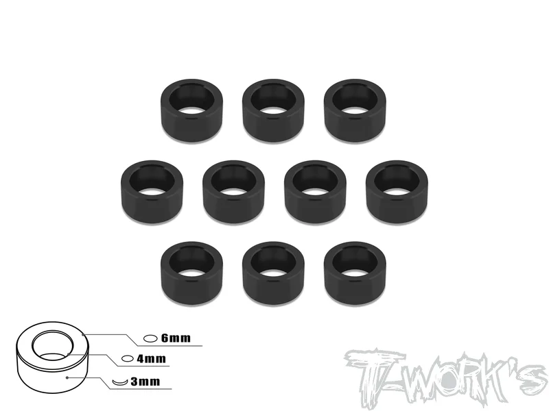 TA-017 Aluminum 4mm Bore Washer 3.0mm 10pcs. Tamiya Blue TA-017TB