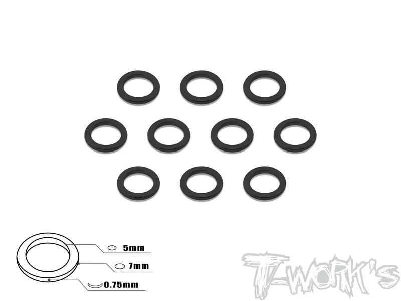 TA-043 Aluminum 5mm Bore Washer 0.75mm  10pcs. Tamiya Blue TA-043TB